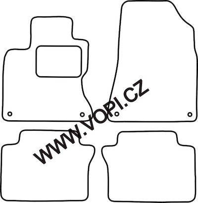 Autokoberce Renault Koleos 09/2008 - 05/2015 Carfit (3866)